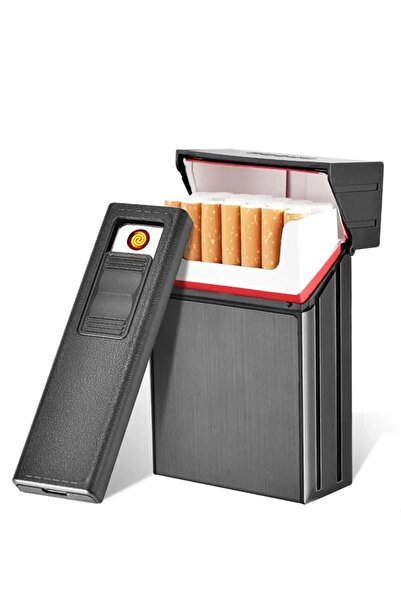 tusah Usb Şarjlı Elektronik Çakmak Taşınabilir Muhafaza Kutusu Kişiye Özel 7 Li