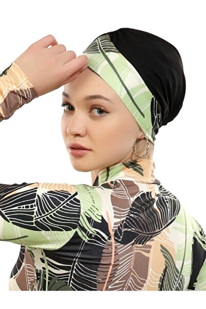 Emayo Lycra Full Covered Hijab Swimsuit Esra Leaf