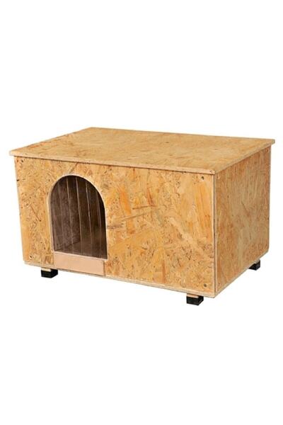 Groomerr Lüx Ahşap Kedi Kulübesi, Yalıtımlı, Çok Büyük (xl) 61x41x36 Cm, Rüzg...