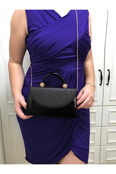 womenacs فستان سهرة بغطاء فضي اللون أسود حقيبة نسائية محمولة باليد وحزام طويل...