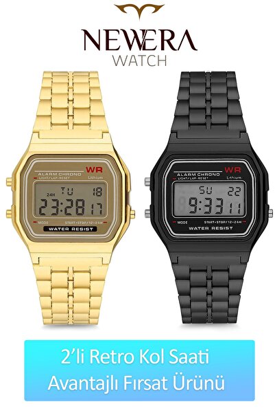 Newera Watch 2'li Retro Dijital Kol Saati ( Su Geçirmez ) Fırsat Ürünü