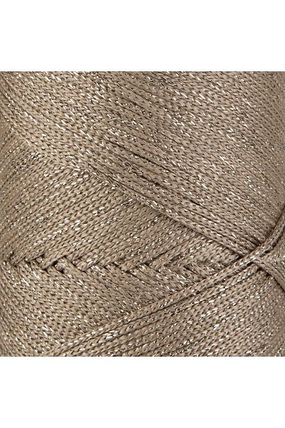SENSY Premium Glitter 200 Gr Polyester Macrame Thread Milk Coffee 2 Mm - 230 M Cup Thread and Bag Thread