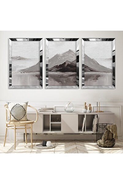 Zevahir Mobilya Dekorasyon Set de picturi din MDF triplu abstract cu model de...