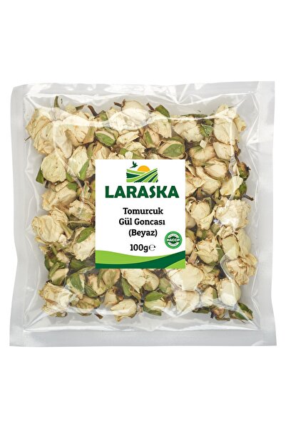 Laraska Tomurcuk Gül Kuru Gül Goncası Gül Çayı  Beyaz 100 gr