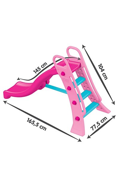 Popit Toys Çocuk Kaydıragı Su Kaydıragı Unicorn Pembe Büyük Boy Katlanır