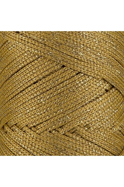 SENSY Premium Glitter 200 Gr Polyester Macrame Thread Mustard 2 Mm - 230 M Supla Thread and Bag Thread