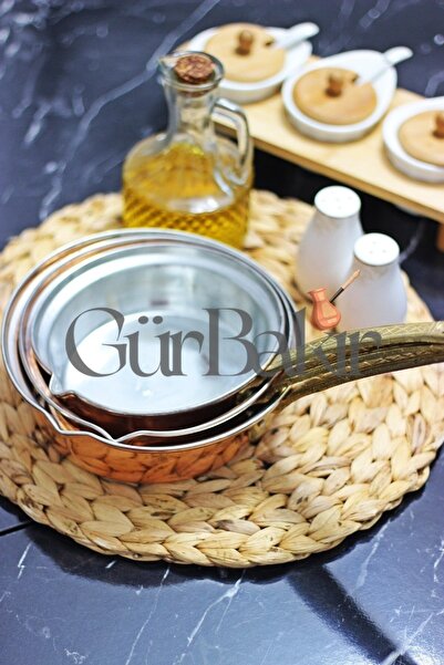 GÜR BAKIR Copper Sauce Pan Oil Frying Pan 14 Cm