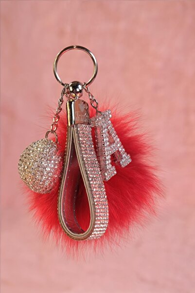 TASARIM ARABAM ATİKE ELİF AKIN سلسلة مفاتيح مرصعة بأحجار فضية وبدون شعار وكرة...