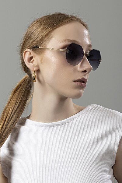 Polo Air Krištáľové okrúhle dámske slnečné okuliare čiernej farby