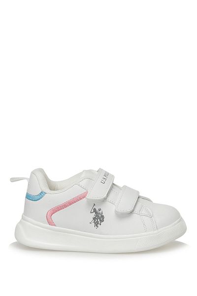 U.S. Polo Assn. حذاء رياضي للفتيات باللون الأبيض من Exmi 3fx