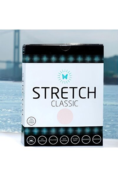 STRETCH ورقة مرنة واحدة باللون الوردي