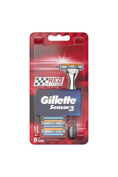 Gillette Body + 6 Spare Blades-sensor3 H+6 Red Razor