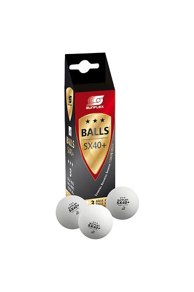SUNFLEX Sx40 3 Star 3-Piece Table Tennis Match Ball