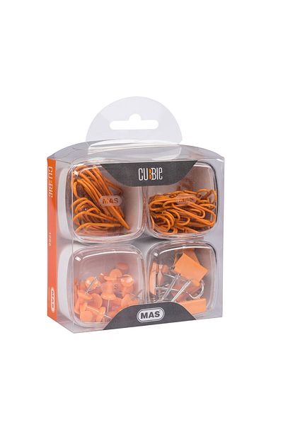 Mas Orange Cubbie 4-Piece Office Set