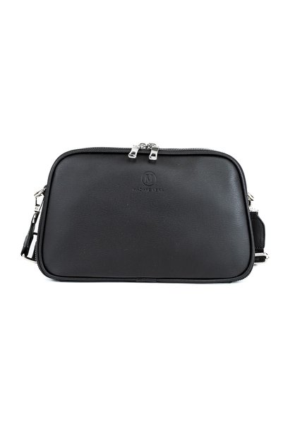 HNB ÇANTA Women's Black Three-Eye Crossbody Shoulder Bag Mv015