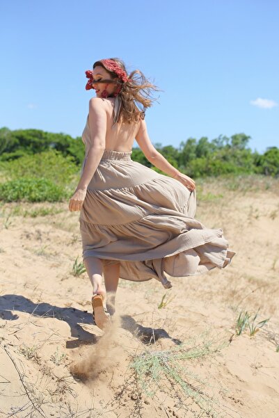 Su Koleksiyon Eva Boho Stil Müslin Elbise