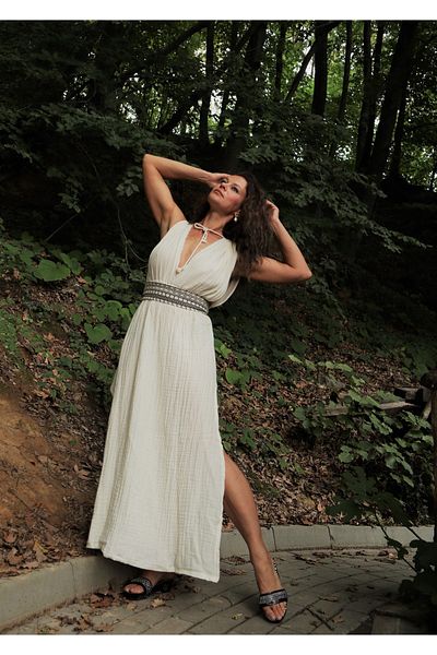 Su Koleksiyon Azize Dress - Ecru