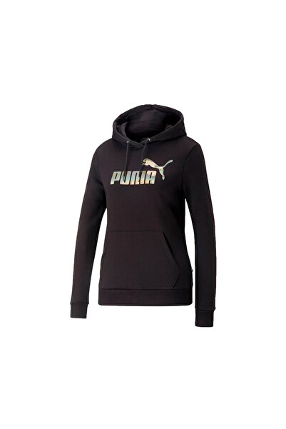 Puma Ess Nova Shine Hoodie Kadın Günlük Sweatshirts 67444901 Siyah
