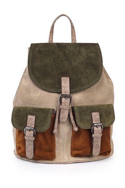 Ysmn حقيبة ظهر نسائية من الجلد الطبيعي من جلد الغزال Yc041947DSU