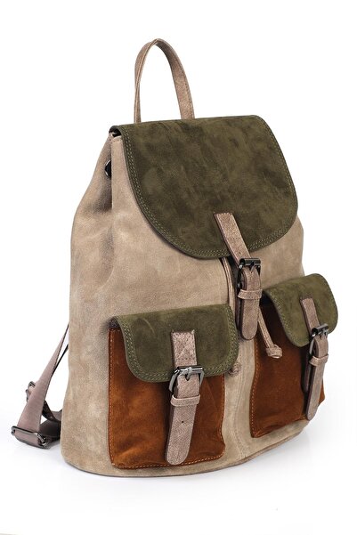 Ysmn حقيبة ظهر نسائية من الجلد الطبيعي من جلد الغزال Yc041947DSU