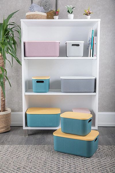 Bayev 21 Lt Storage Green Multi-Purpose Closet Organizer Box - Toy And Laundry Basket