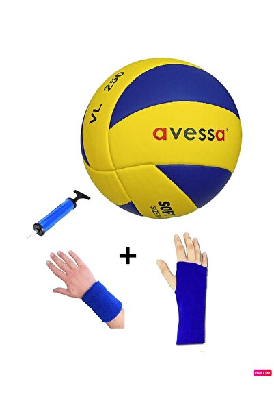AVESSA Vl-250 Set Volleyball Ball Soft Gluing 3 Liners + Pump + Sleeve + Towe...