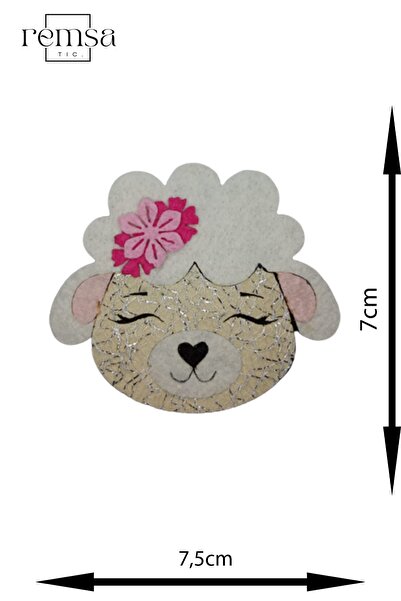 REMSATİC Keçe Arma - Yama - Patch - Kuzu Koyun Modeli (7,5cm X 7cm)