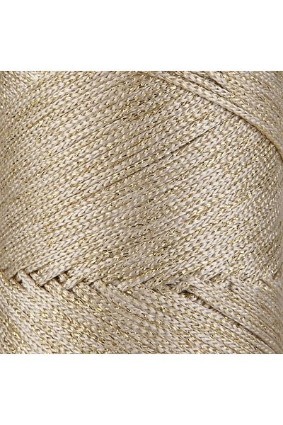 SENSY Premium Glitter 200 Gr Polyester Macrame Thread Ecru 2 Mm - 230 M Supla Thread and Bag Thread