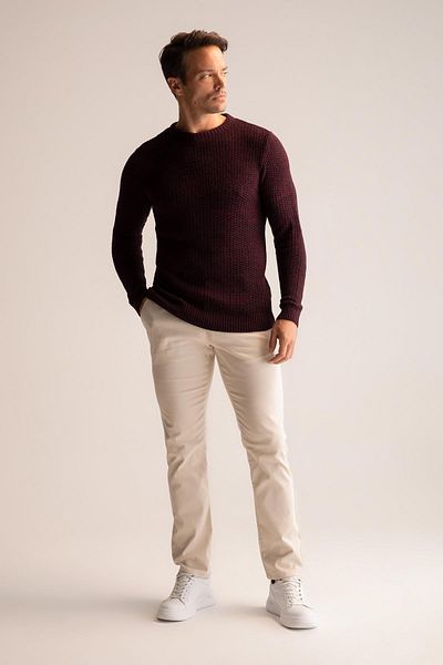 DeFacto Regular Fit Crew Neck Knitwear Sweater