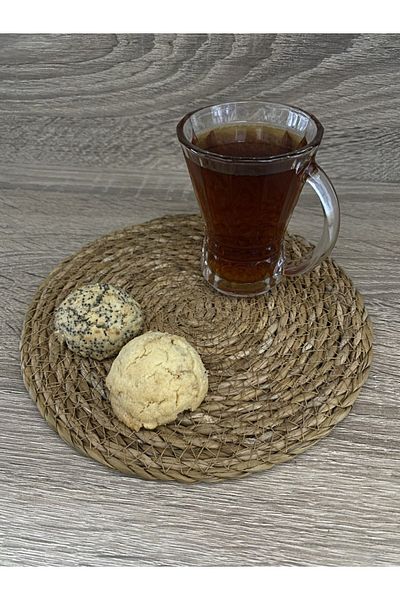 RENK YAPI RÜYASI Pot Bottom, Wicker Trivet, Double Trivet, Organic Material, Natural Production, 2 Pieces