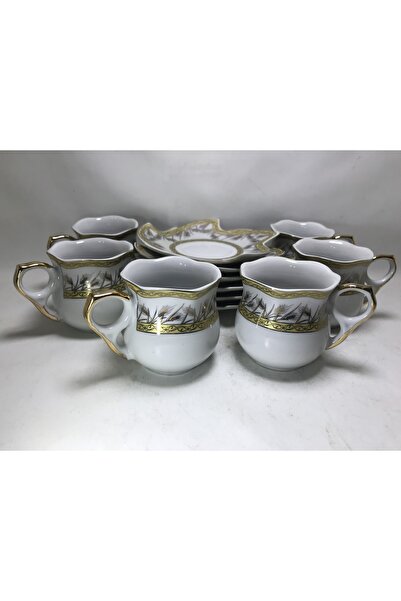 tayfuntufan antika koleksiyon Yamasen gold collection 6 lı Türk kahvesi takımı