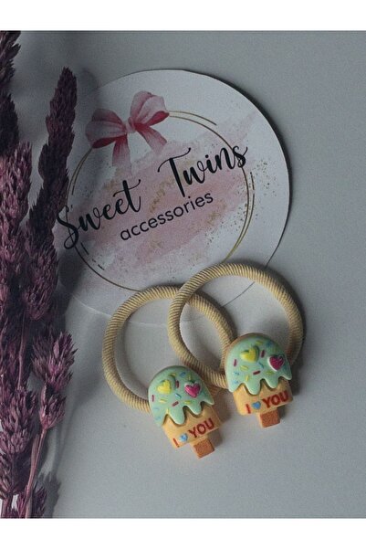 Sweet twins accessories مشبك مطاطي على شكل آيس كريم