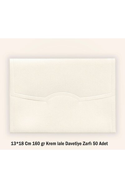 Yener Fotokopi Ile Baskıya Uygun 160 Gr.13*18 Cm Davetiye Zarfı Krem Lale 1. ...