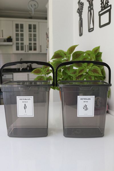 Dem Home 2 Jumbo Size 6 Liter Detergent Storage Container Detergent Box 6 Lt