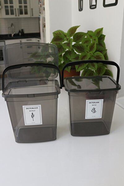 Dem Home 2li Jumbo Boy 6 Litre Deterjan Saklama Kabı Deterjan Kutusu 6 Lt