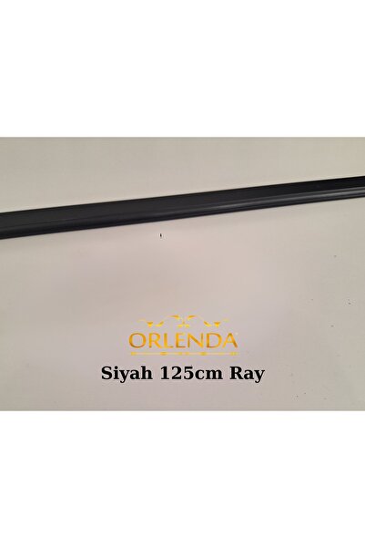 Orlenda Siyah Alüminyum Ray 125cm (TEKLİ KORNİŞ)