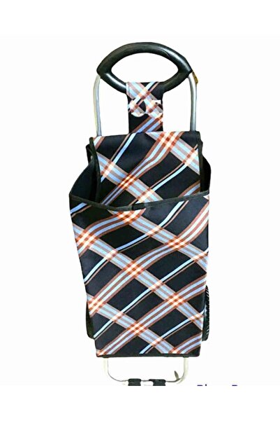 abnturk Lüks Metal Renkli Ve Desenli Pazar Market Arabası Alışveriş Arabası