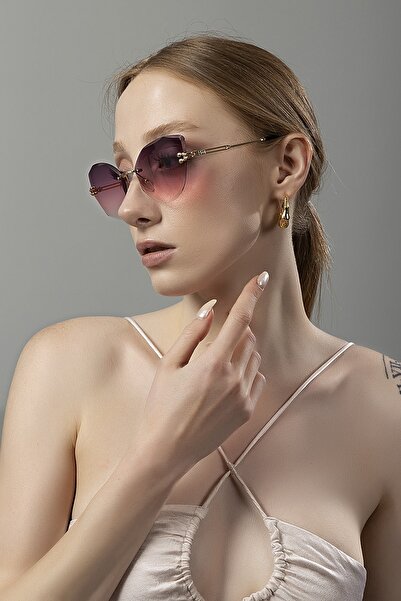 Polo Air Sluneční brýle z broušeného křišťálového skla pro kočičí oči růžové barvy