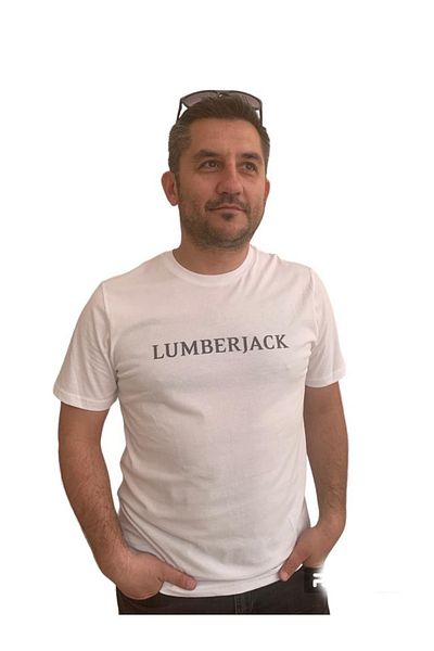 lumberjack Ανδρικό T-shirt Crew Neck Λευκό 3m Ml Aleron