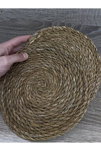RENK YAPI RÜYASI Pot Bottom, Jute Trivet, Double Trivet, Organic Material, Natural Production, 2 Pieces