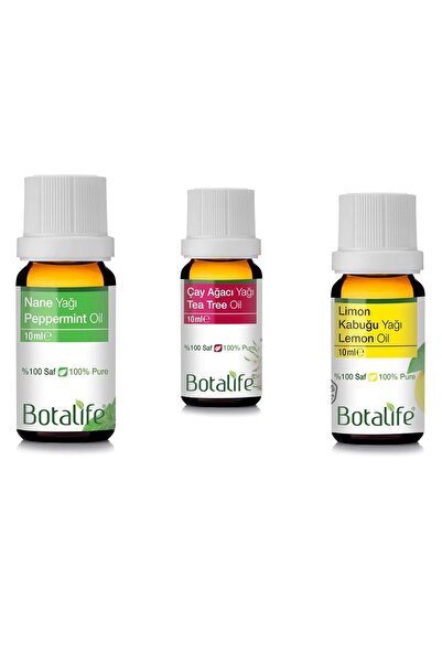 Botalife مجموعة 10 مل من زيت شجرة الشاي والنعناع وقشر الليمون