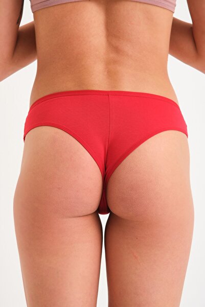 Joshs Pamuklu Brazilian Külot -brezilya Külot -brezilya Modeli Külot Tekli Kırmızı