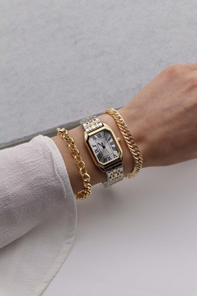 Northwatch Annabel Kadın Metal Çift Kordon Kol Saati & Yanındaki Bileklikler ...