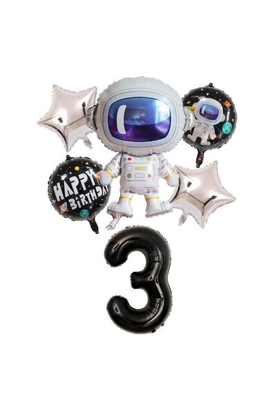 DÜVENCİ TİCARET Çıtıpitıstore Space Themed Age Balloon Set