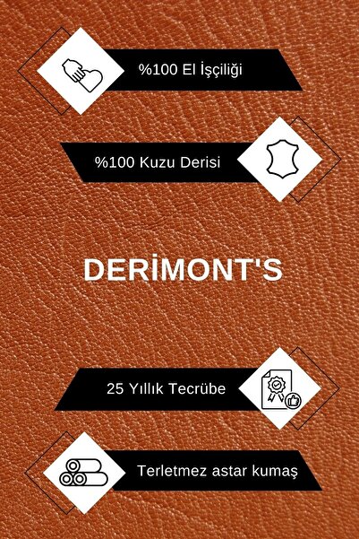 Derimont's Hakiki Deri Siyah Blanch Fermuarlı Erkek Deri Ceket