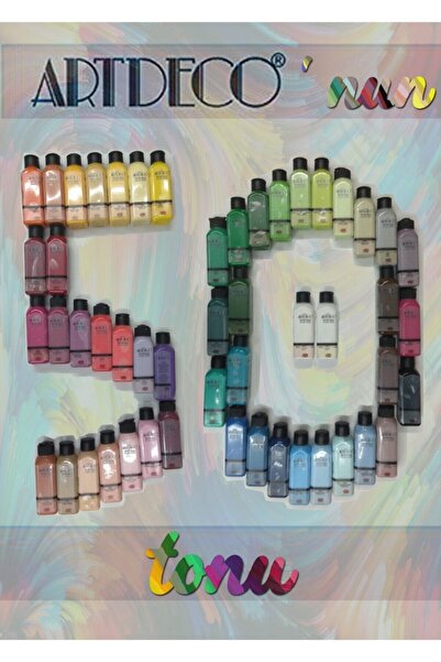 Artdeco Akriliğin 50 Tonu 50x140ml Mega Boya Seti