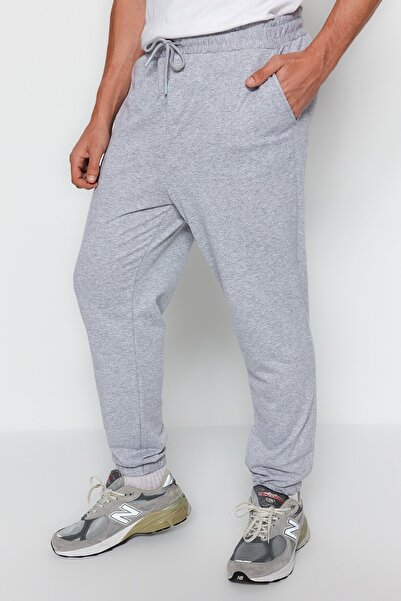 Trendyol Collection Gray Oversize Fit Loose Sweatpants Tmnaw22Ea0160
