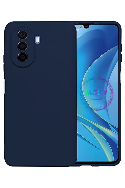 Molly Technology Huawei Nova Y70 Için Koyu Lacivert Içi Kadife Silikon Kılıf