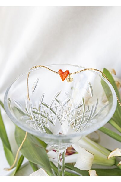 CHARMLUCKY Murano Kalp Harfli Kolye