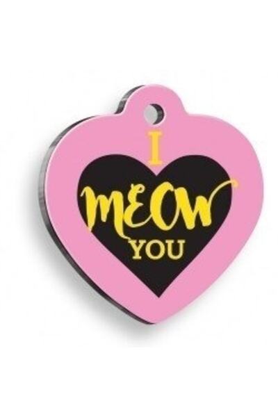 Generic Brand Love You Owl Heart Shaped Cat Tag
